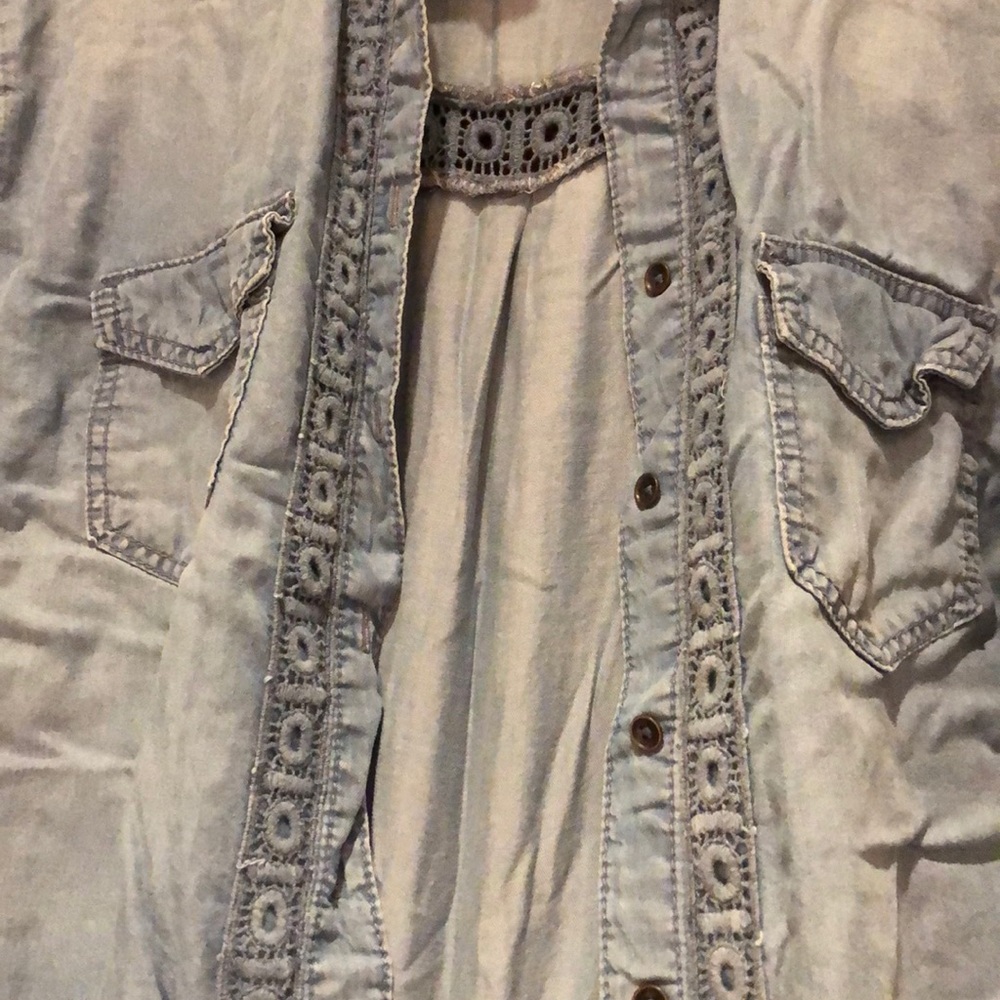 Light wash smooth denim jacket